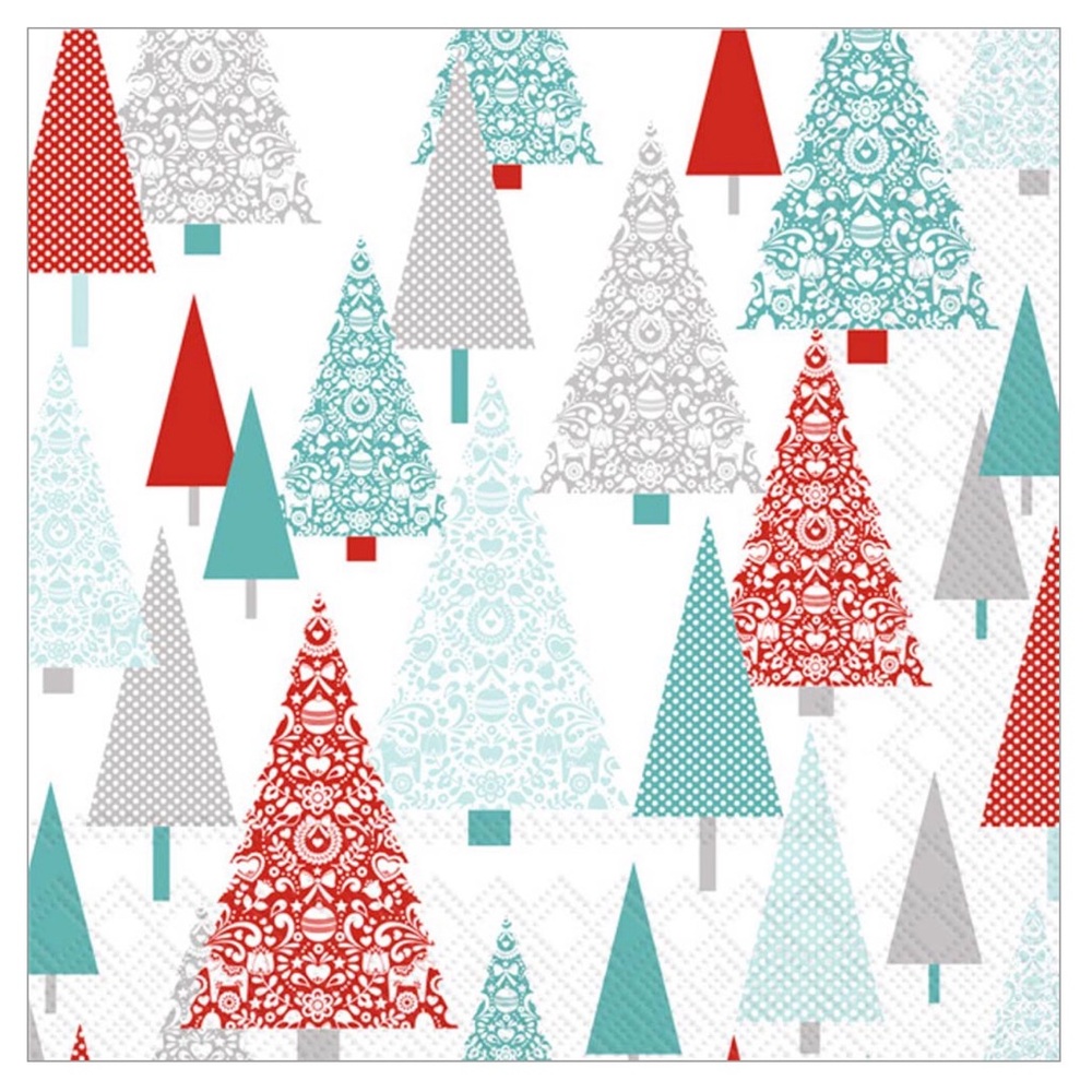 2 Packs Cocktail Napkins Fancy Forest Paper Napkins 40 Counts 5” X 5”